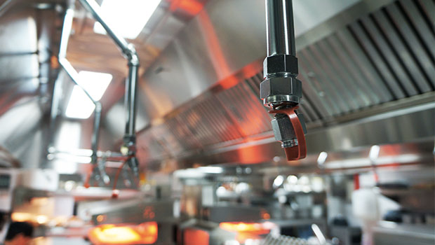 fire suppression system in a restaurant