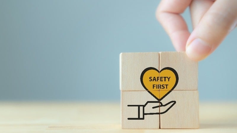 Featured image: Safety first blocks with little hand  -  7 Ways To Safety-check Your Vendors